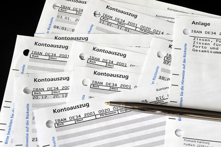 © nmann77 - stock.adobe.com Foto: Kontoauszüge
